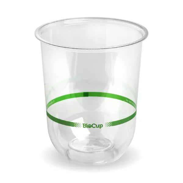 BioPak 500ml Clear U Shaped Cold Drink Cup 1000pc