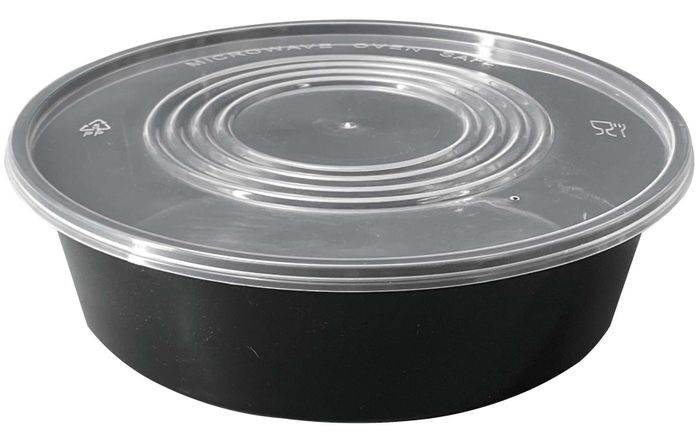 2500ml Takeaway Round Container w/t Flat Lid 90 Sets - Pakio