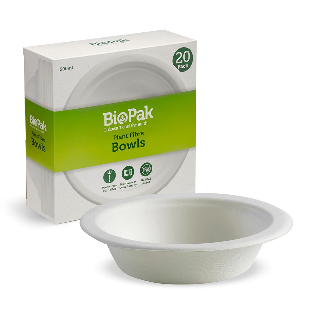 BioPak Retail 16oz White Bowl 20pk x 3 Packs