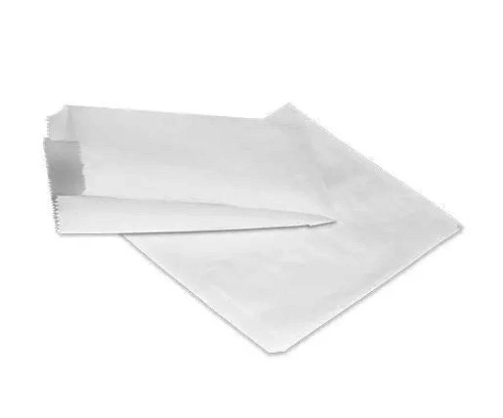 1-2W 3-6F White Flat Bag 100-500pcs - Pakio