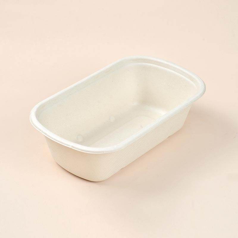 1000ml Rectangle Sugarcane Container 500pc/ctn - Pakio