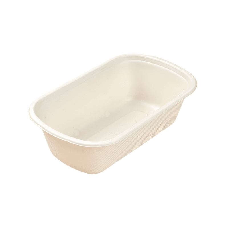 1000ml Rectangle Sugarcane Container 500pc/ctn - Pakio