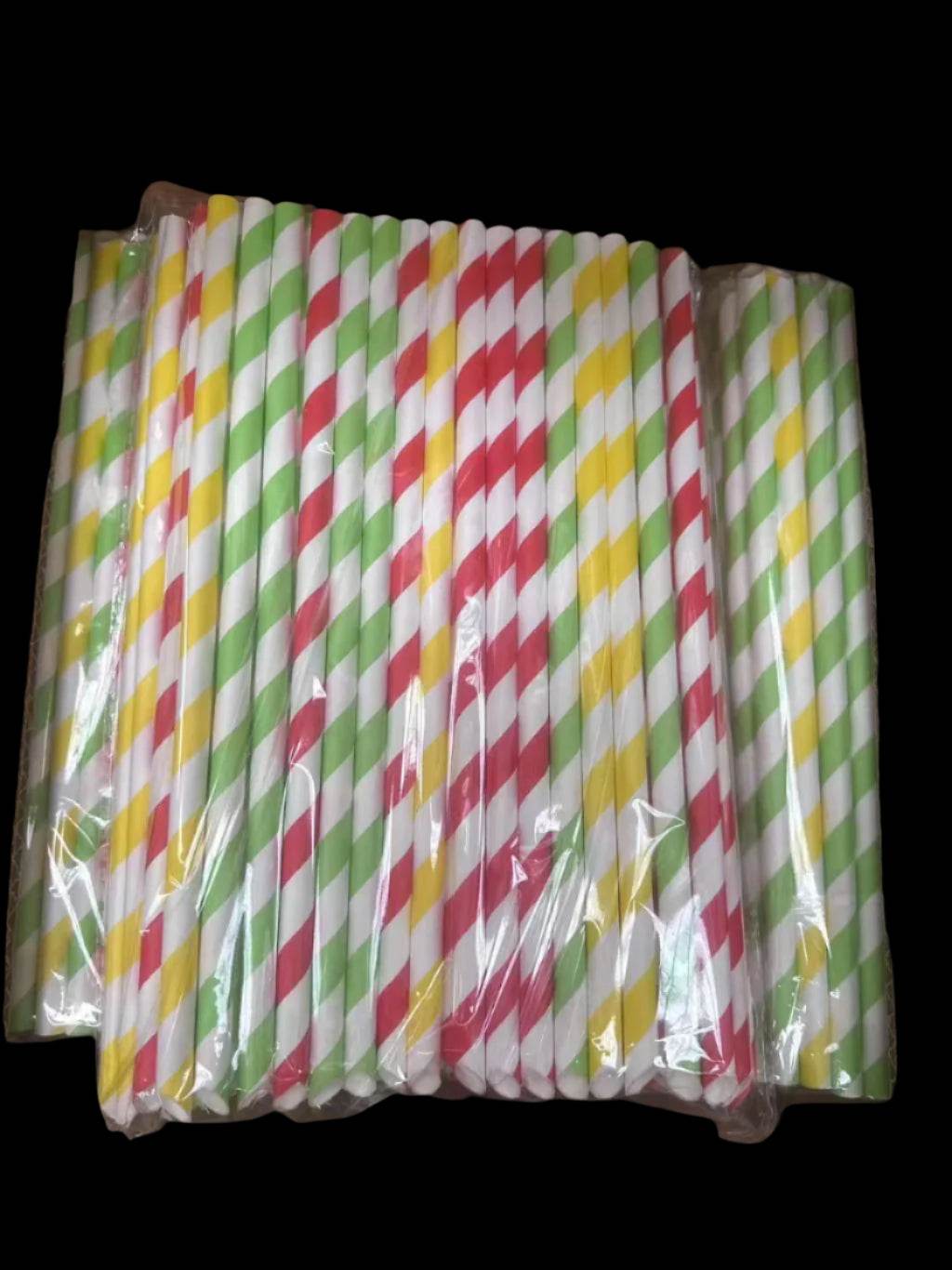 210mm Colourful Striped Paper Straw 2000pc/ctn - Pakio