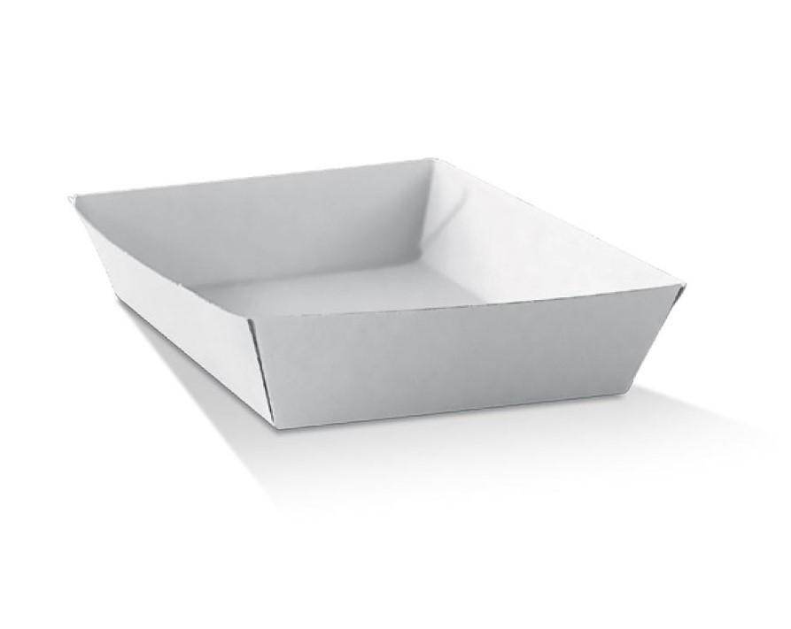 Square White Corrugated Tray 250pc/ctn - Pakio
