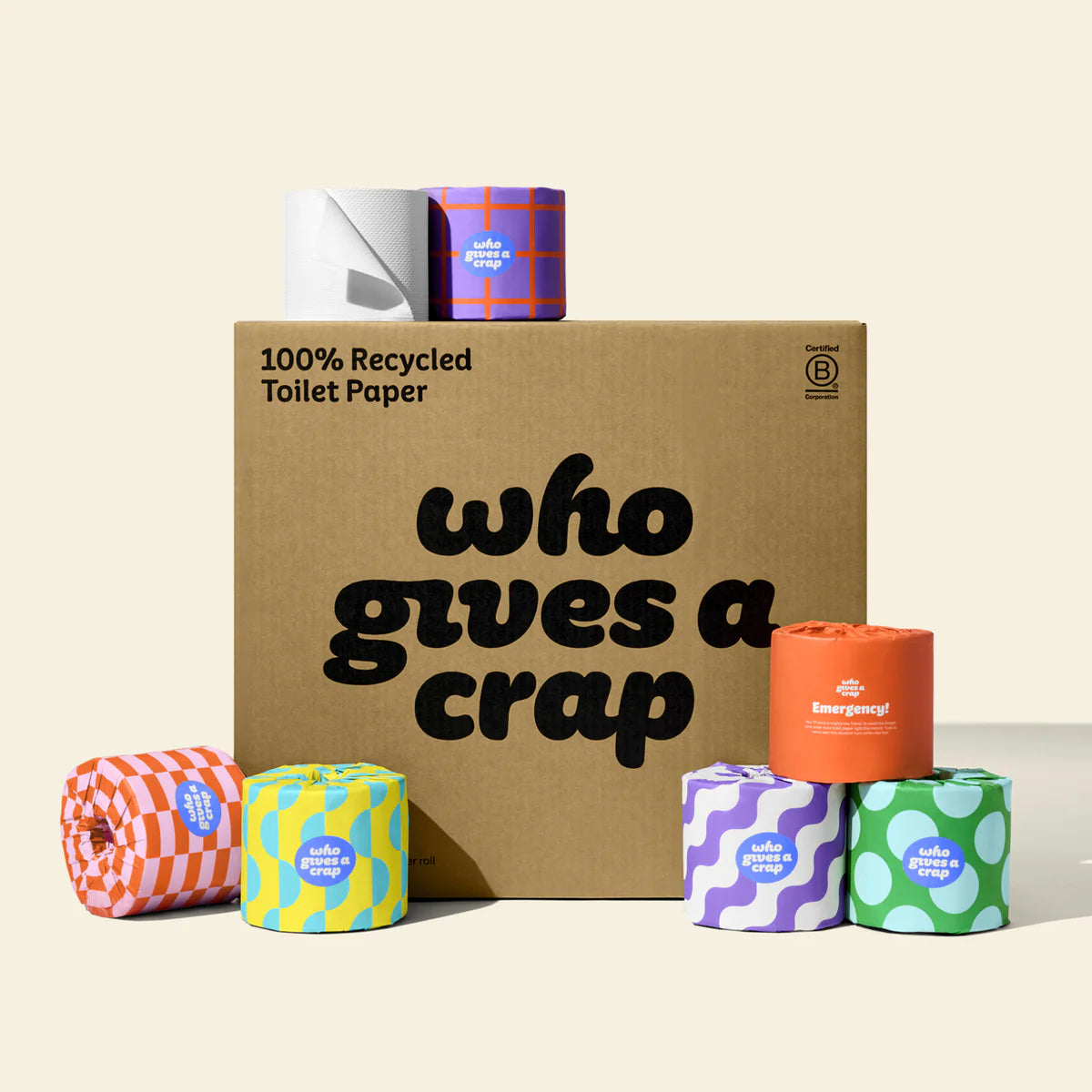 [Who Gives A Crap] 100% Recycled Toilet Paper 48 Rolls