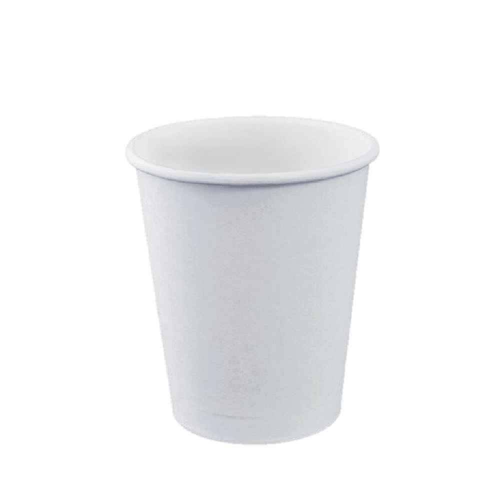 12oz PE Coated Single Wall Paper Coffee Cup / White 100-1000pcs - Ideal for Hot Beverages