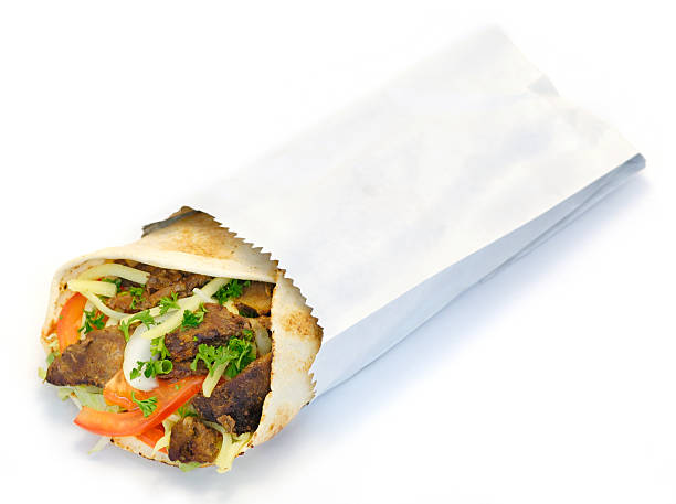 White Foil Kebab Bag Unprinted 250pcs