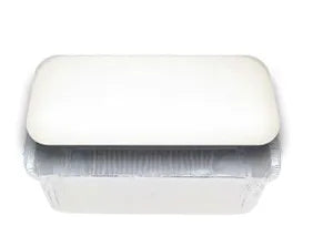White Lids Fit 570ml 3 Compartment Foil Tray 500pcs/Pack