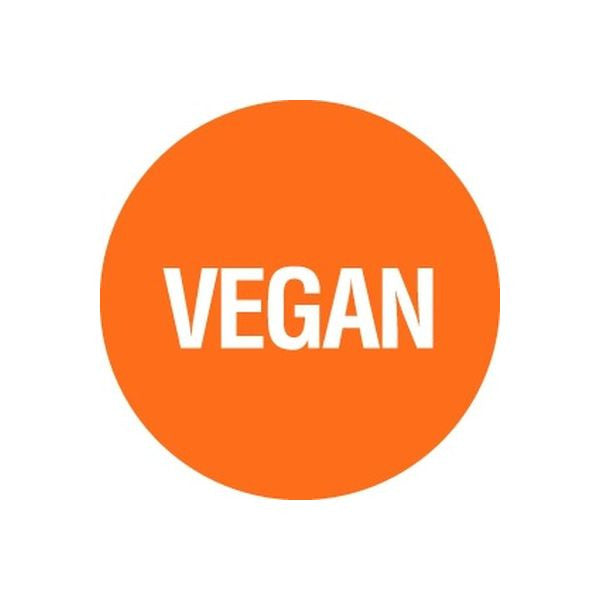 Food Rotation Label (Removable) 24mm Round – Vegan Orange – 1000/Roll