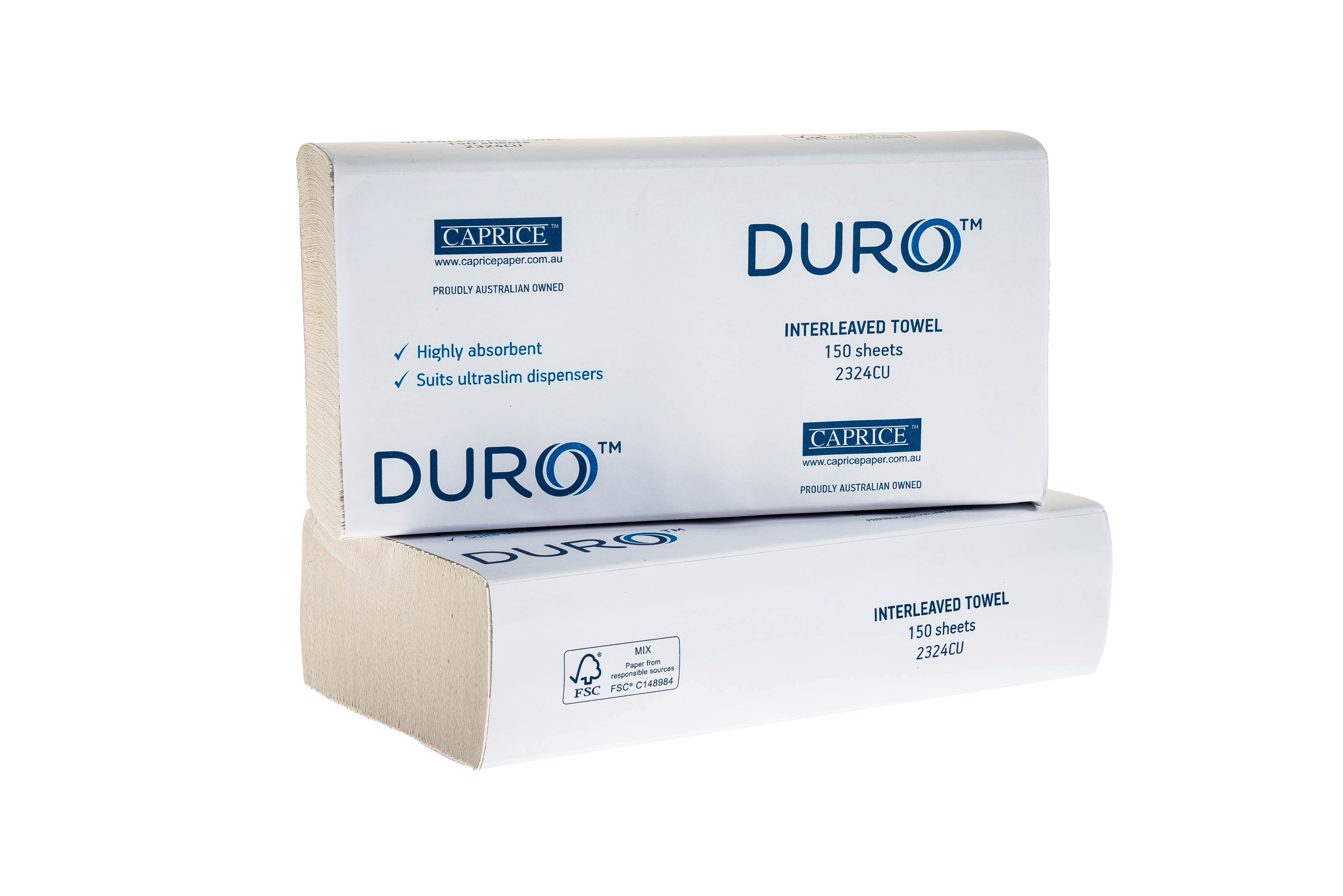 Duro Interleaved Towel 150 sheets 24cm x 23cm