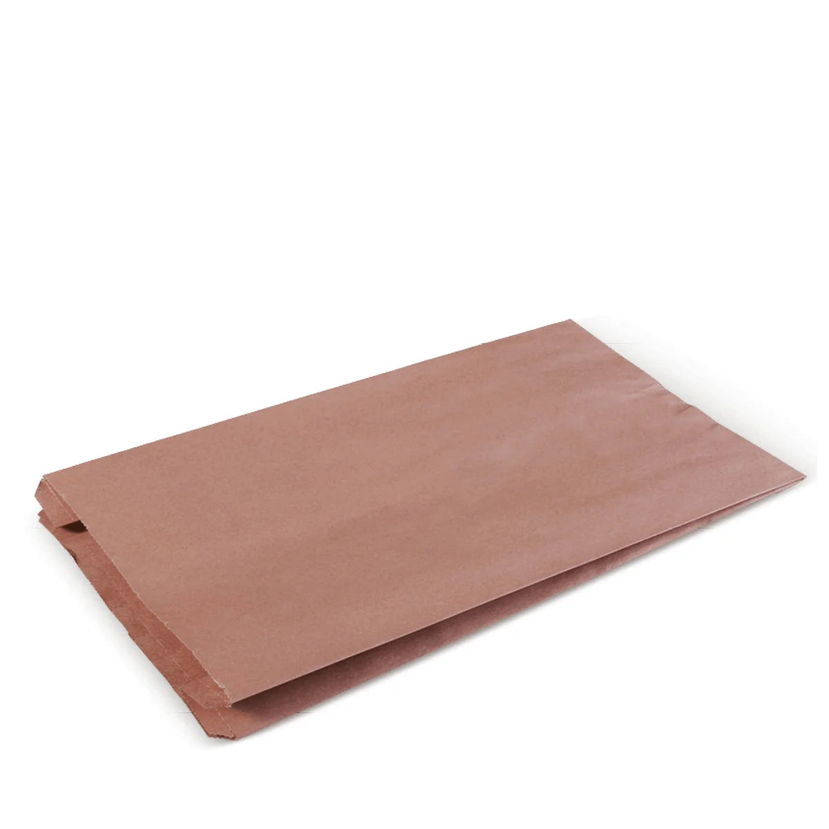 Brown paper bag on a white background