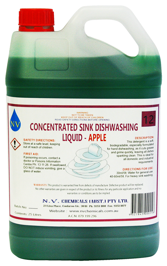Mint/Lemon Concentrated Dishwashing Liquid 5-20Lt