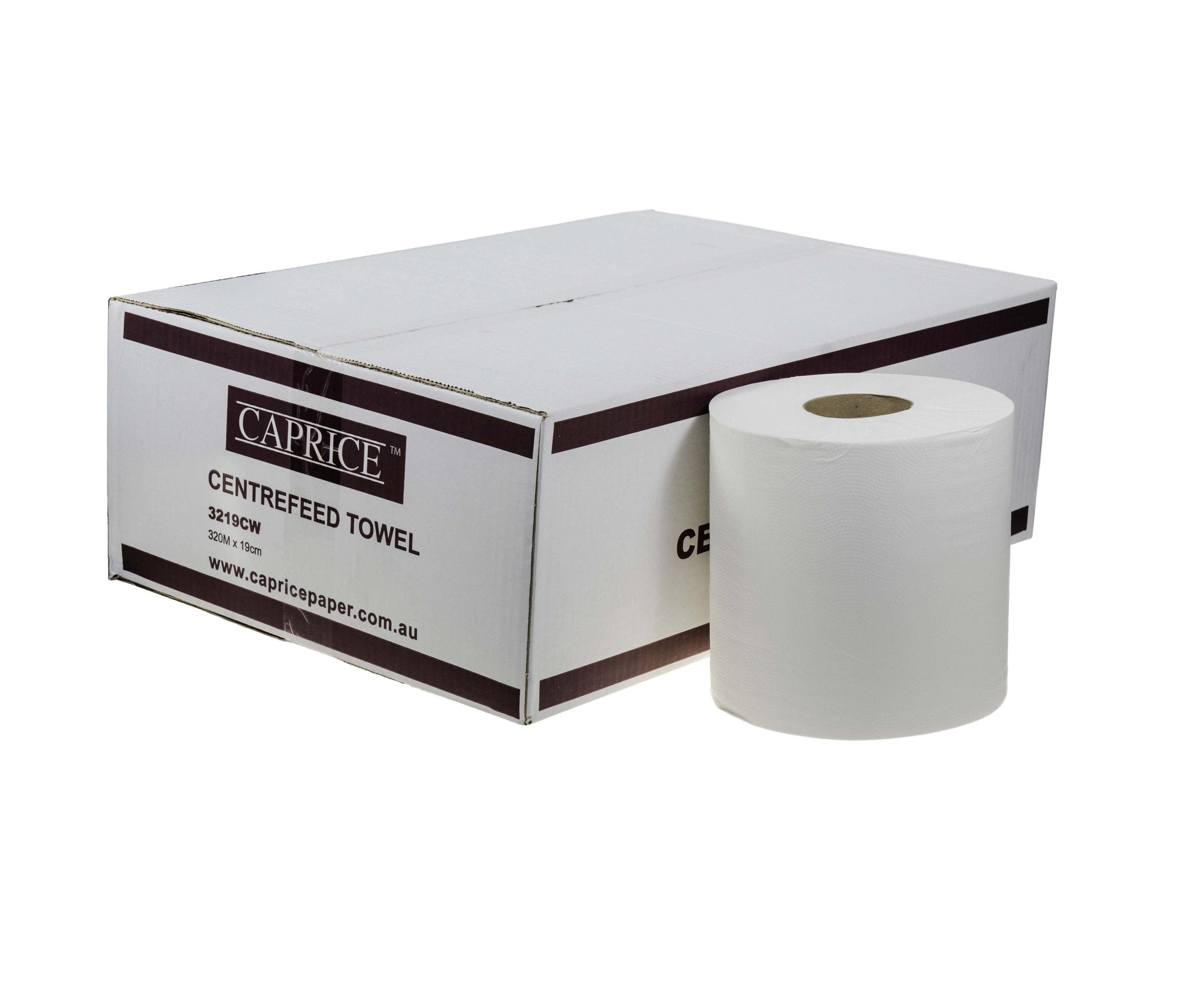 Caprice Centrefeed Towel 320m X 19cm - 6 Rolls