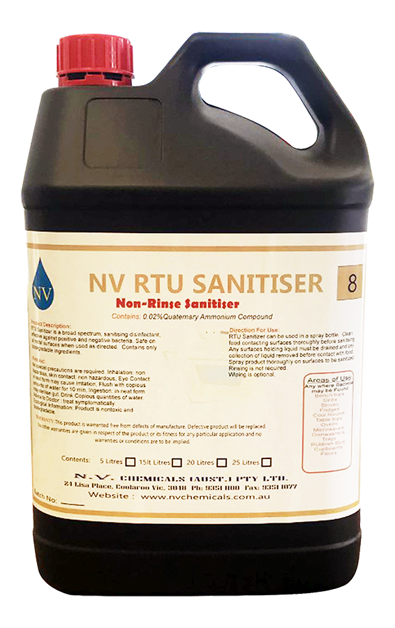 RTU Non-Rinse Food Sanitiser 5Lt