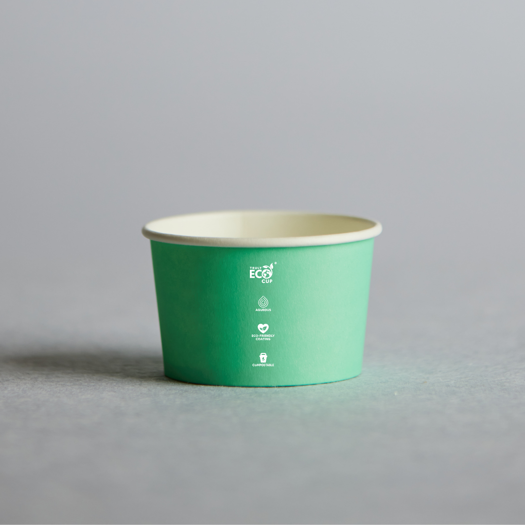 Truly Eco® 3oz Biodegradable Green Aqueous Coated Ice Cream Cup Pastel - 1000pcs
