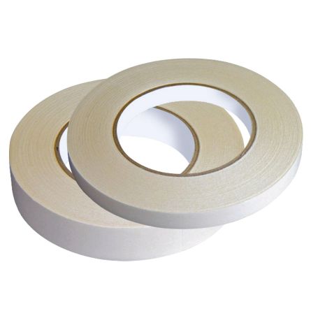 Two rolls of white tape on a white background
