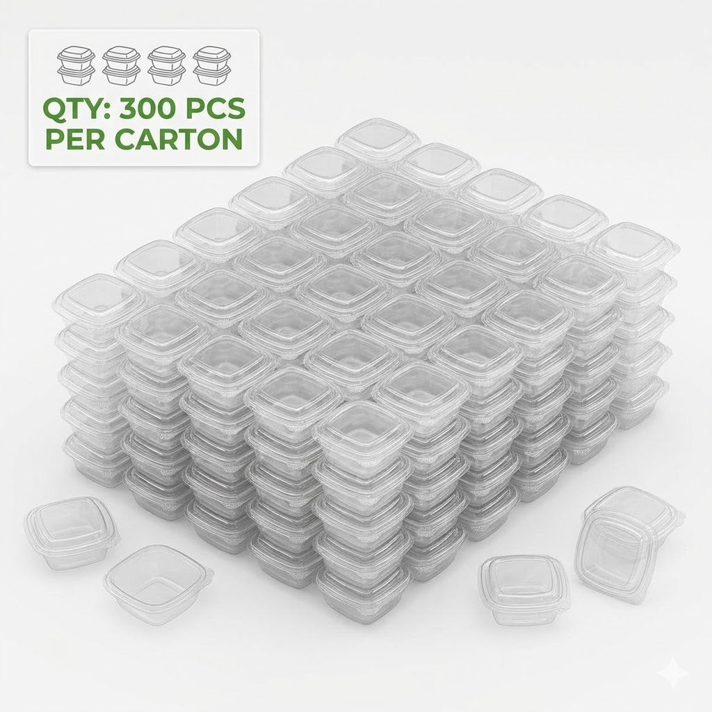 8oz Hinged Rectangle Container 300pc/ctn