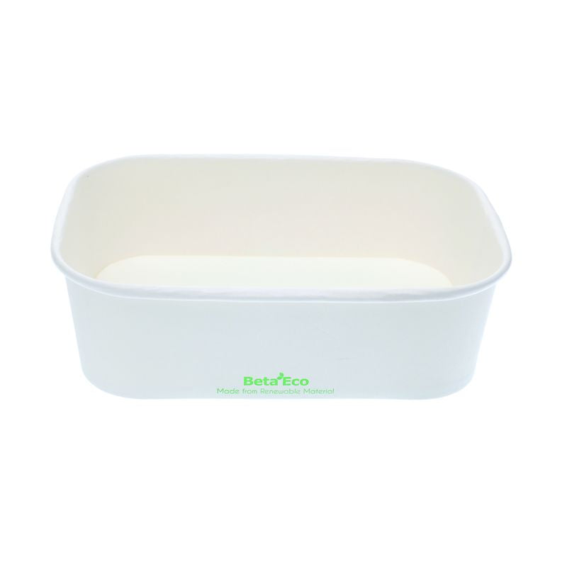 BetEco 650ml White Paper Food Tubs 300pc/ctn