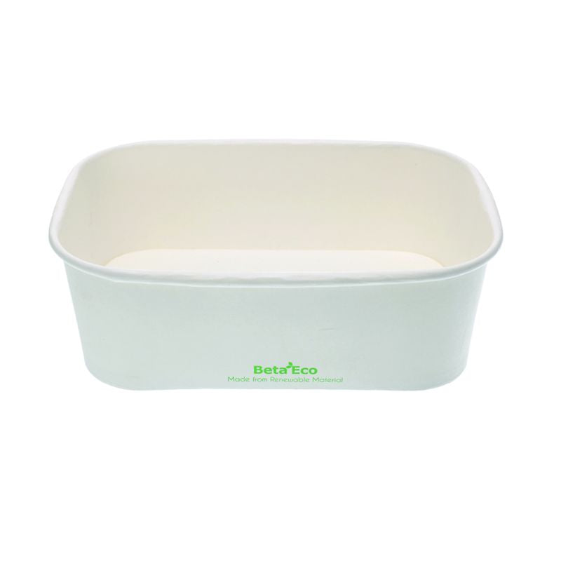 BetEco 750ml  White Paper Food Tubs 300pc/ctn