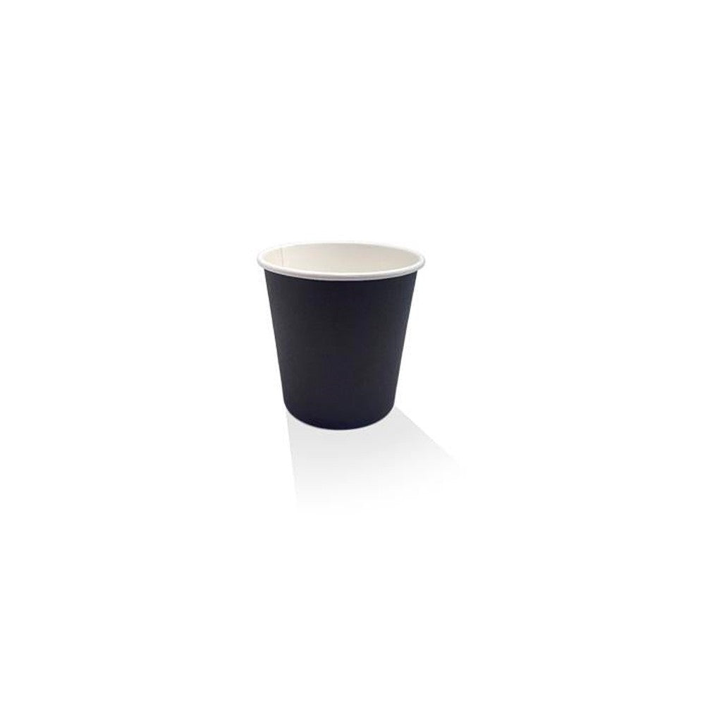 4oz PE Coated Single Wall Paper Coffee Cup / Black 100-1000pcs - Perfect for Hot Beverages