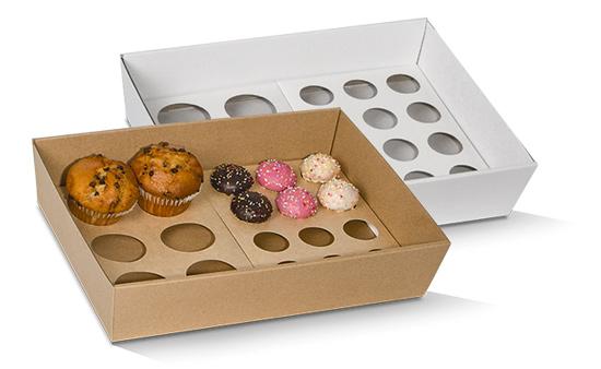 Cupcake Insert-Fit Small Tray-12 Holes 50pc/pk