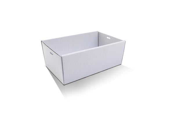 Small White Corrugated  Catering Tray Base 50pc/ctn