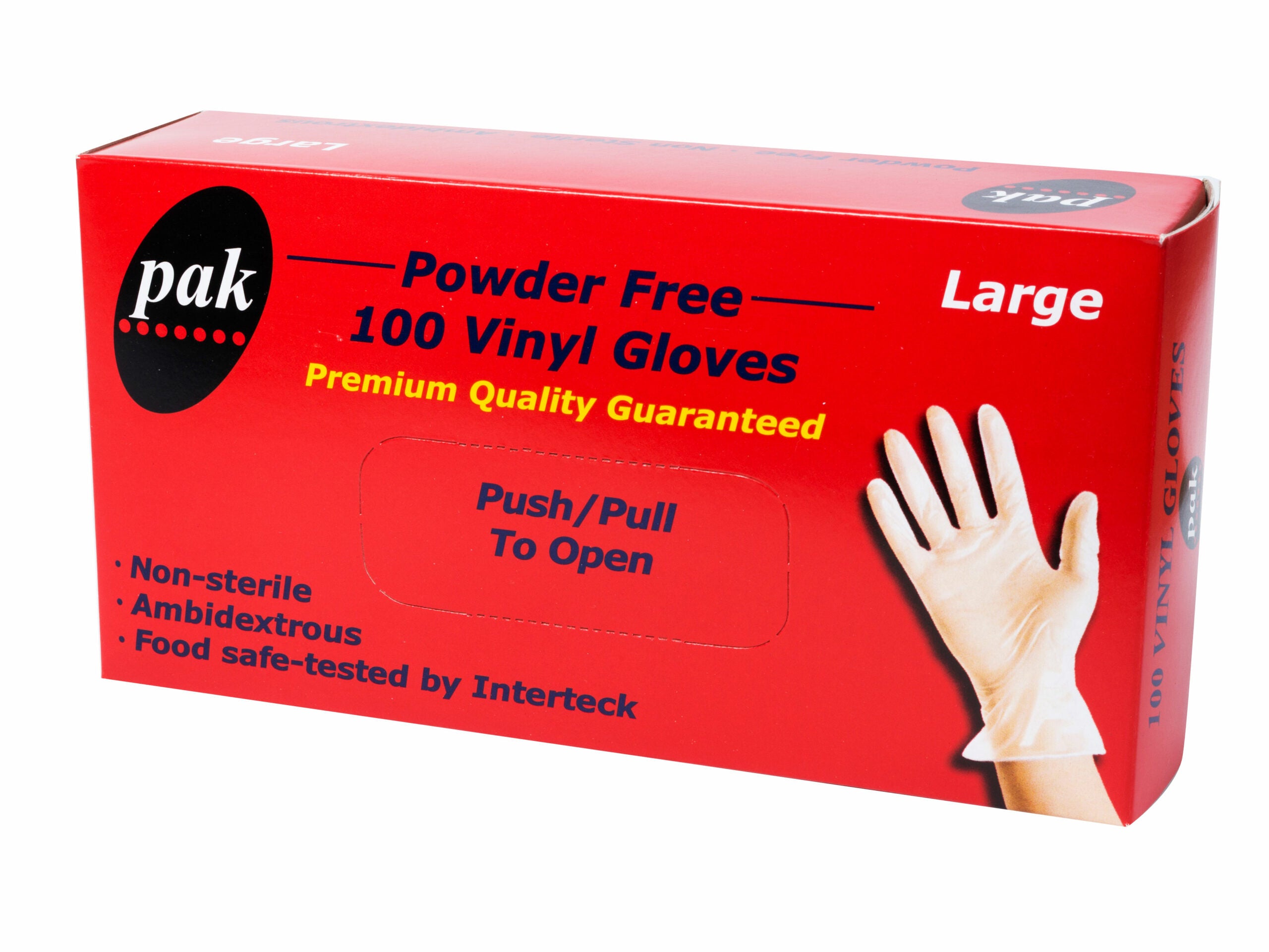 Disposable Vinyl Gloves Powder Free Clear - Large 100-1000pc