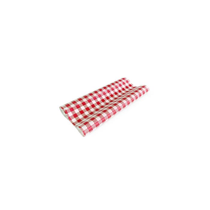 Greaseproof Paper Gingham Red Half 190x150mm 400/ream