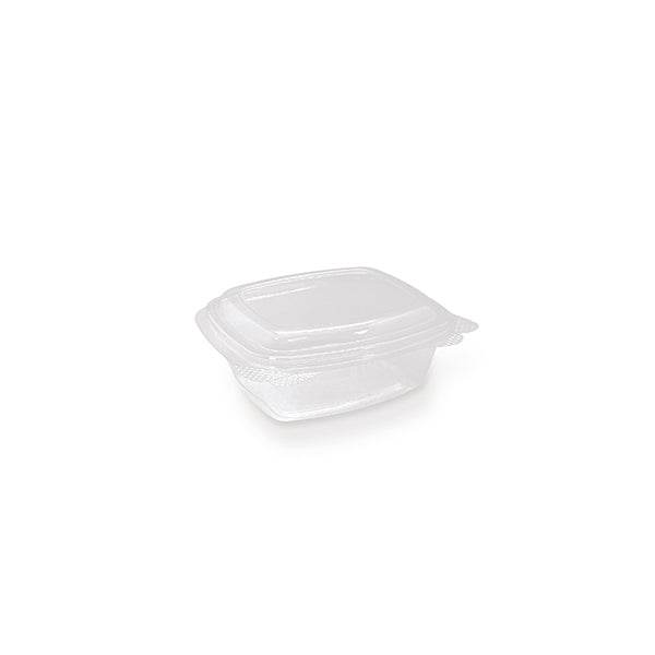 Humane Reusable Plastic Rectangular Container 8oz PET Hinged Rectangle Container 300pc | Pakio