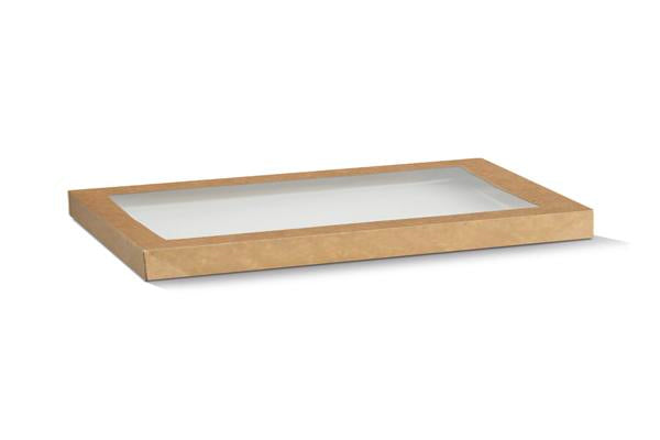 Large Rectangle Catering Tray PET Lid 100pc/ctn