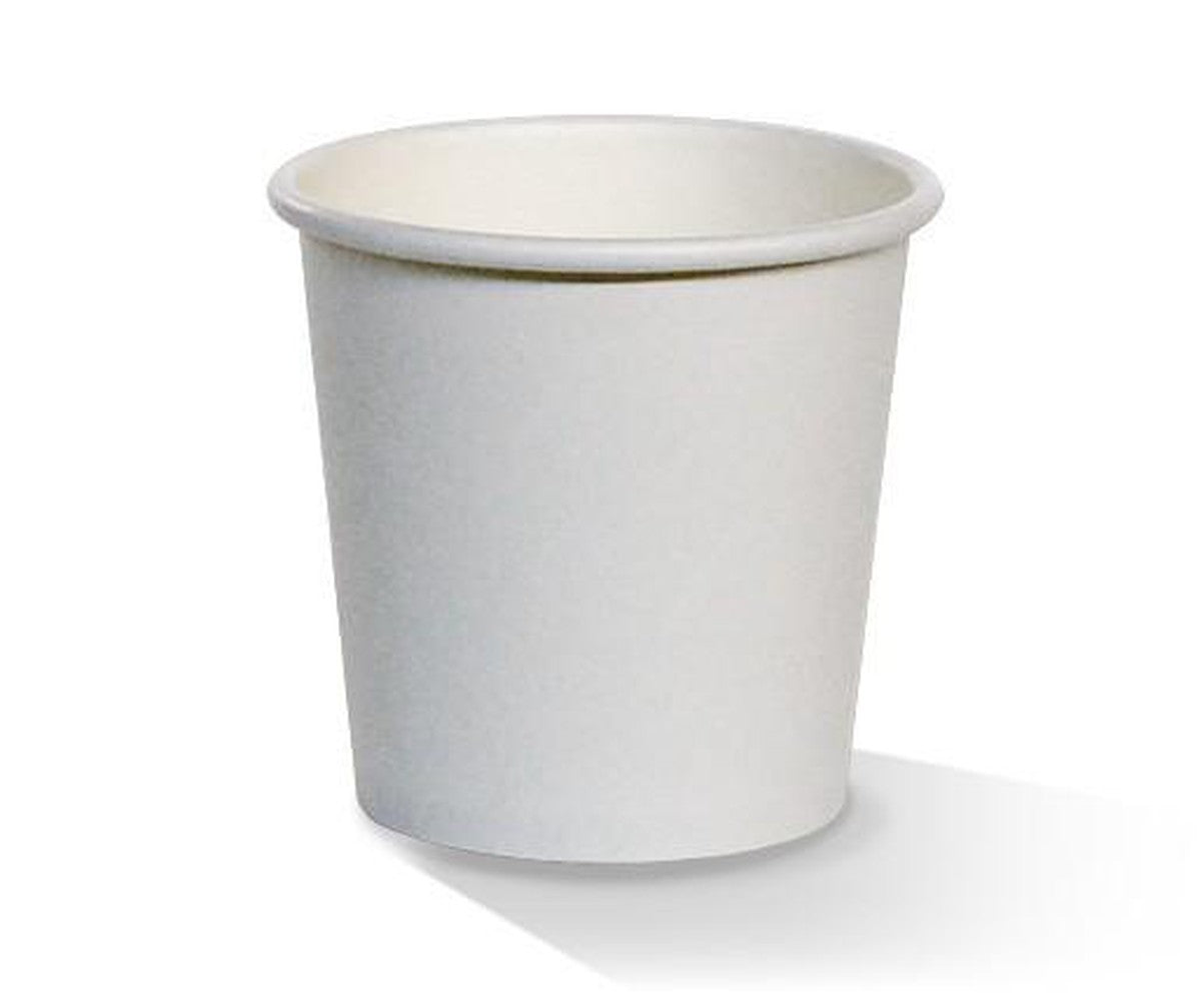 4oz PE Coated Single Wall Paper Coffee Cup / White 100-1000pc