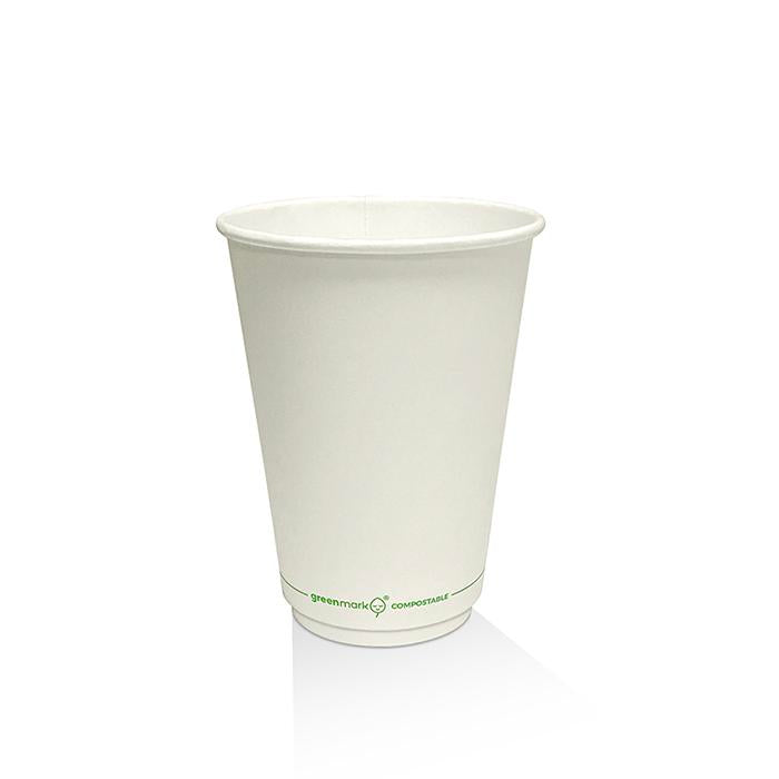 12oz PLA Coated DW Cup/White 100-500pc