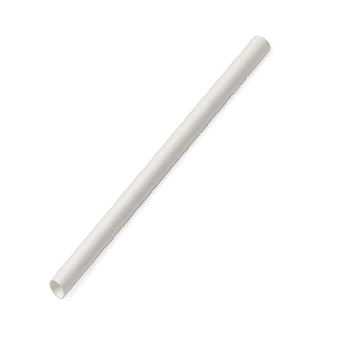 Paper Straw Bubble Tea-Plain White 1000pc/ctn