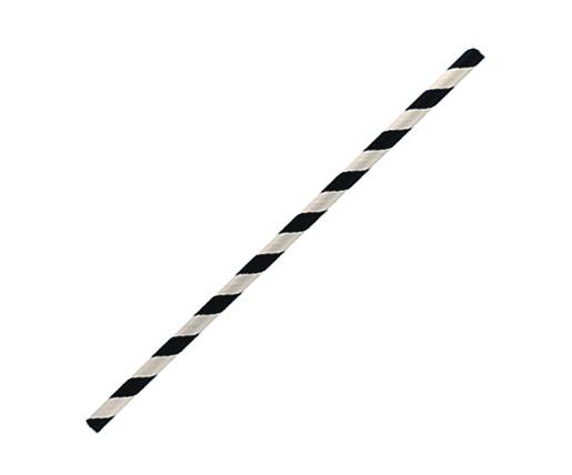 Paper Straw Regular - Black Stripe 100-2500pc/ctn