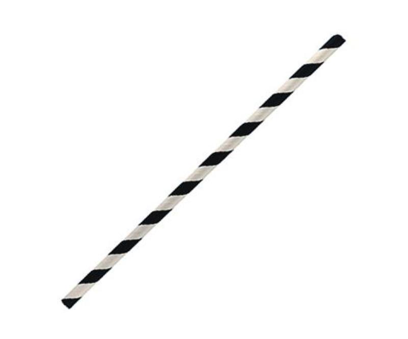 Paper Straw Regular - Black Stripe 100-2500pc/ctn