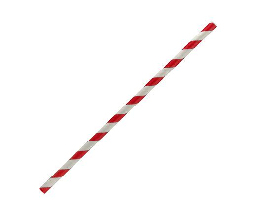 Paper Straw Regular - Red Stripe 2500pc/ctn