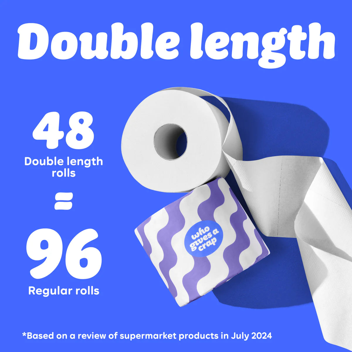 [Who Gives A Crap] 100% Recycled Toilet Paper 48 Rolls