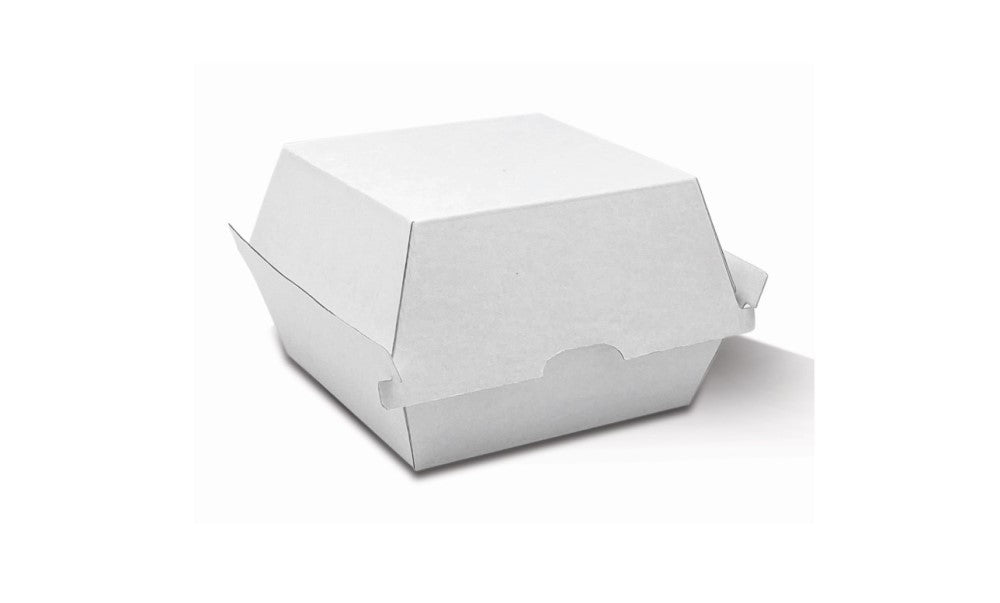 Burger Box - White Corrugated 250pc/ctn