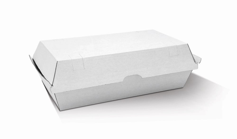 Snack Box Large - White Corrugated 200pc/ctn