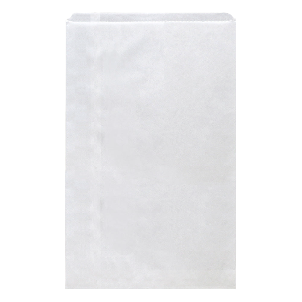 10 Long Gusset Flat Bag - White 250pc/pk