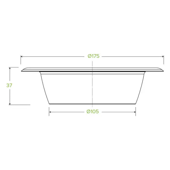 BioPak 470ml / 16oz White Plant Fibre Bowl 1000pcs