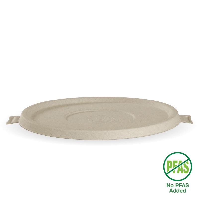 BioPak 800-1,420ml (24-48oz) Natural Bowl Plant Fibre Lid 400pc