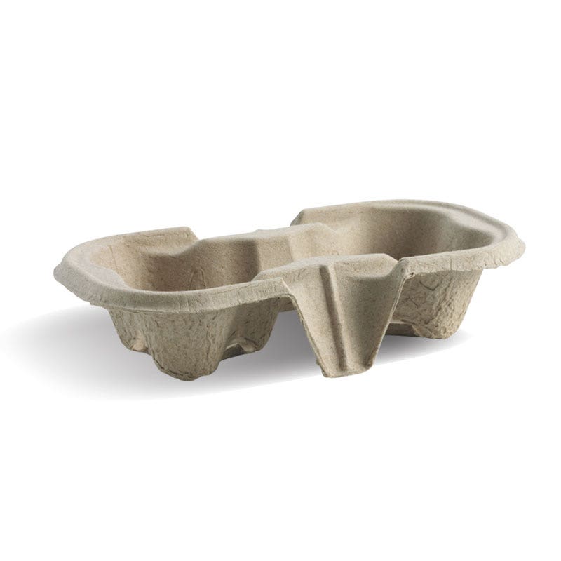 BioPak Natural 2-Cup Tray 500pc