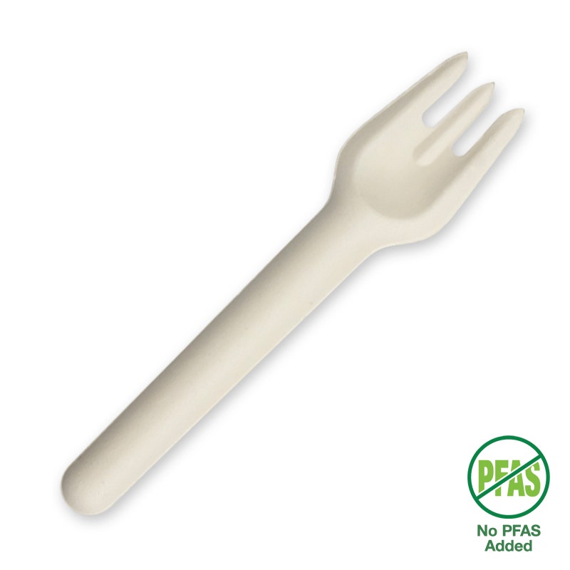 BioPak 15cm White Plant Fibre Fork 1000pc