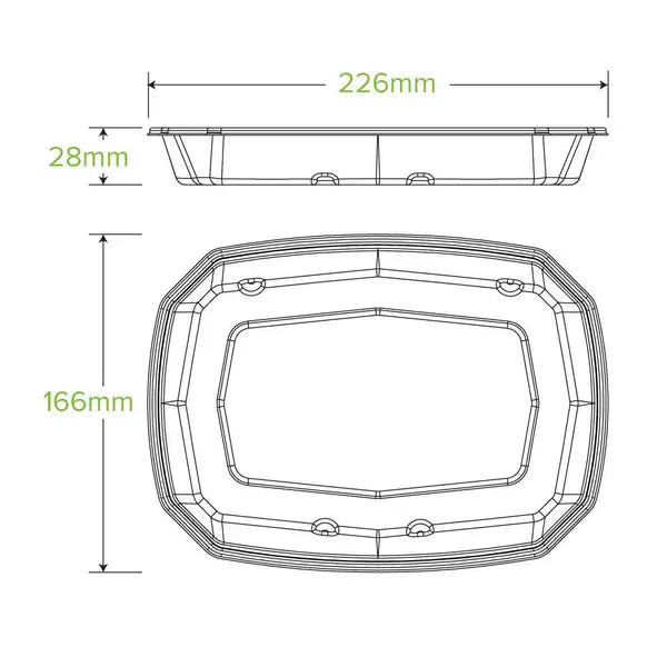 BioPak 600ml Octa Takeaway Base 400pc