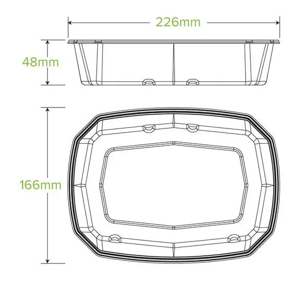BioPak 950ml Octa Takeaway Base 400pc