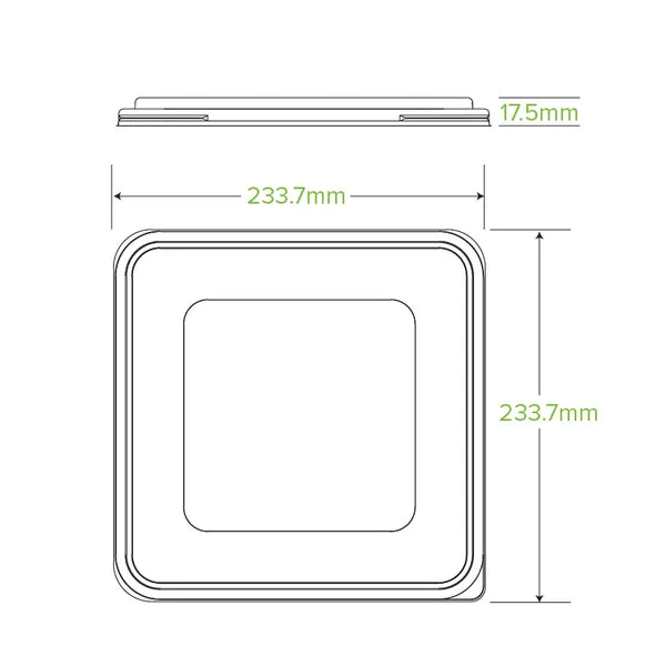 BioPak 3/4/5-Compartment Large RPET Lid 300pc