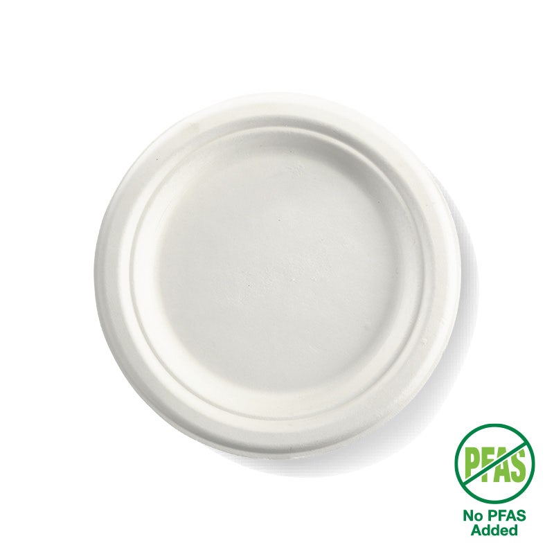 BioPak 18cm (7") White Round Plate 1000pc