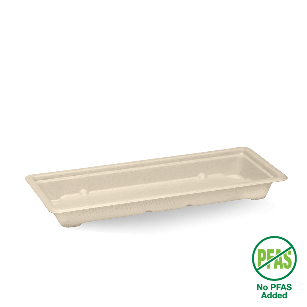 BioPak Natural Long Sushi Tray 600pc