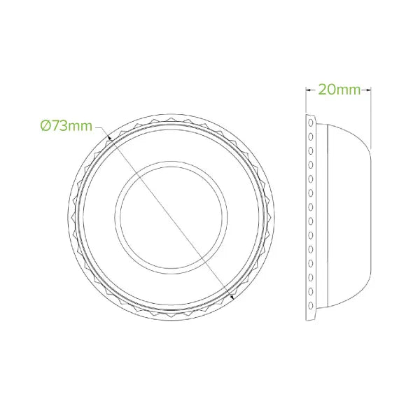 BioPak 3oz Clear Dome Ice Cream Lid 1000pc